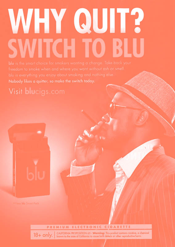 First advertisement for Blu vapes.