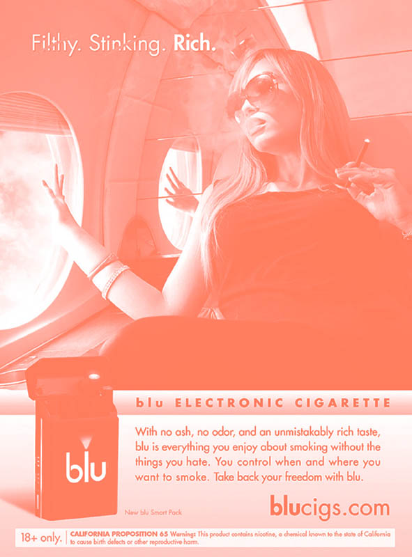 Second advertisement for Blu vapes.